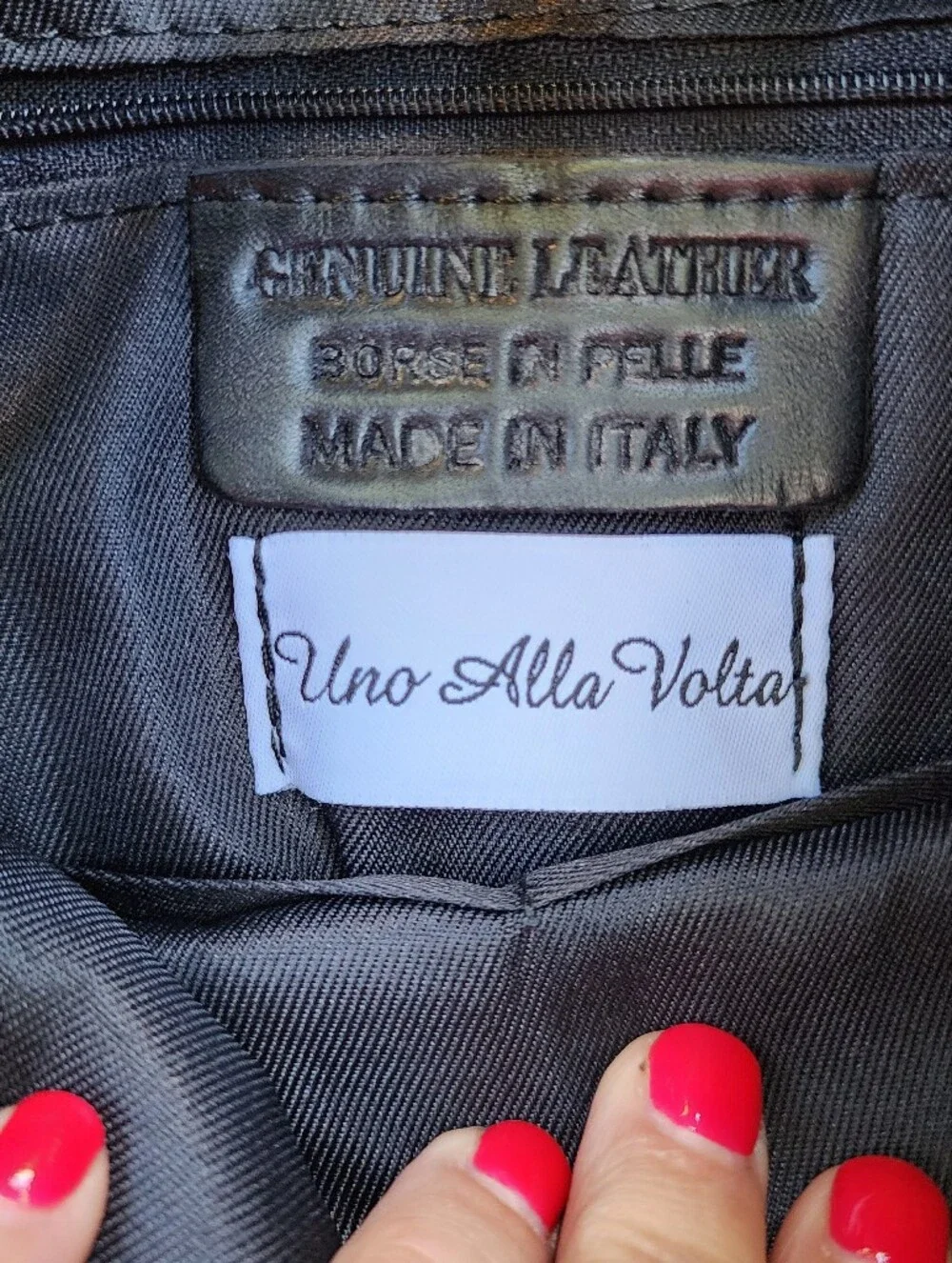 Uno Alla Volta Purple Italian Pebbled Leather Convertible Tote Backpack